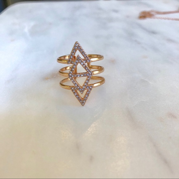 Stella & Dot Pave Spear set in rose gold - Picture 2 of 4